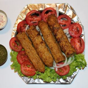 kabab with salad